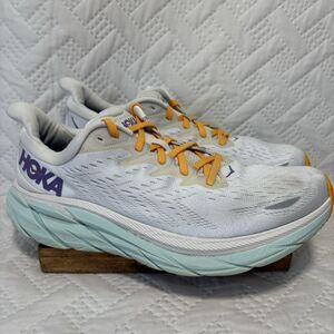 Hoka One One Clifton 8 Running Shoe1119394 BDBW White Sneakers Women's Size 10B